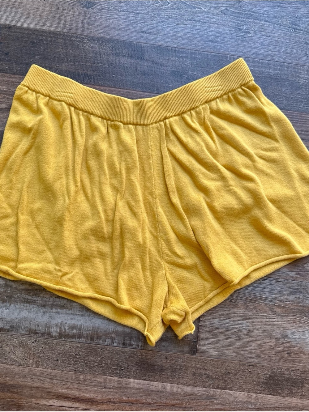 O'Neill Women's Mustard Yellow Knit Athletic Shorts